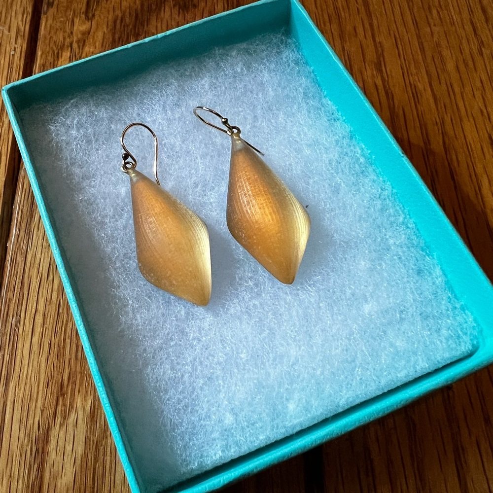 Alexis Bittar Gold Lucite Earrings - Picture 3 of 5